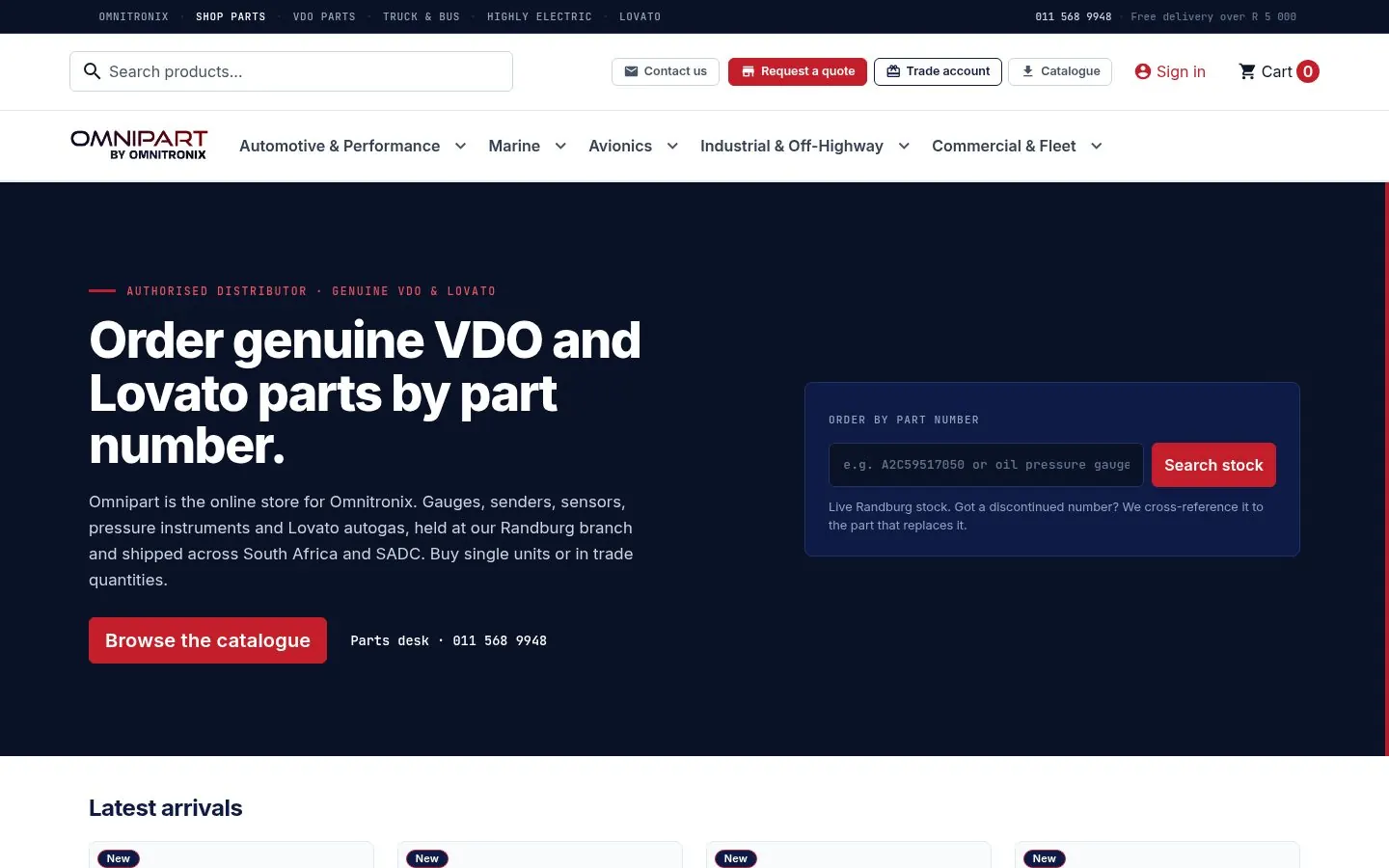 The Omnipart home page